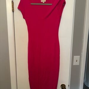 See You Monday Pink Bodycon Dress
